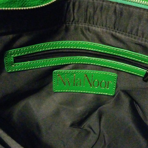 Nyla Noor Green Genuine Leather Ha - Picture 2 of 3